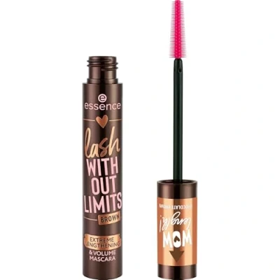Immagine di Essence Cosmetics LOVE IT A CHOCO&#039; LOT! lash WITHOUT LIMITS BROWN EXTREME LENGTHENING &amp; VOLUME MASCARA, lunga durata, 13 ml