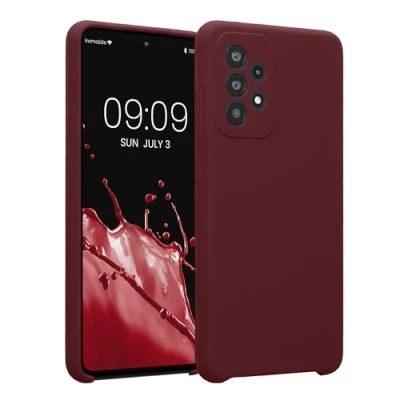 Immagine di kwmobile Custodia Compatibile con Samsung Galaxy A52 / 5G A52s Cover Back Case per Smartphone in Silicone TPU Protezione Gommata viola bordeaux