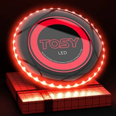 Immagine di TOSY Disco volante 16 milioni di colori RGB o 36 LED, estremamente luminoso, modalità intelligenti, illuminazione automatica, ricaricabile, compleanno, regalo Natale per bambini, frisbee da 175 g