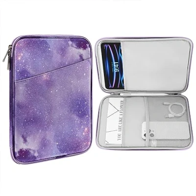 Immagine di MoKo 9 11 Custodia Protettiva Compatibile con iPad PRO M4 2024/11 Pollici Air M2 2024/iPad 10a 10,9 5/4 10,9, Galaxy Tab S9/S8/A8/A7 2022, Cielo Stellato Viola
