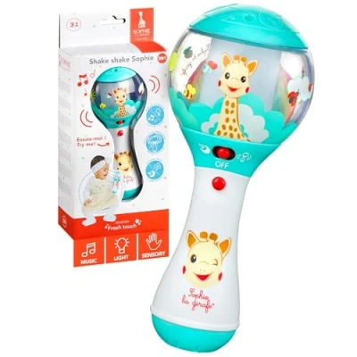 Immagine di SOPHIE LA GIRAFE, Sonaglio con sensore di movimento, Giocattolo per l&#039;apprendimento precoce, 4 modalità musicali l&#039;apprendimento, 6 melodie il relax