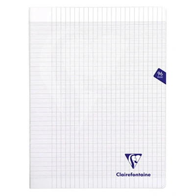 Immagine di Clairefontaine 393361C Un Cahier Agrafé Mimesys neutro 24x32 cm 96 pagine Quadretti grandi Papier Blanc 90 g Couverdeure Polypro