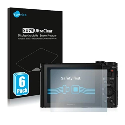 Immagine di savvies (6 Pezzi Pellicola Protettiva per Sony Cyber Shot DSC HX90 Protezione Schermo Trasparente