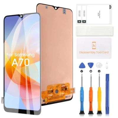 Immagine di Schermo LCD OLED per Samsung Galaxy A70 A705 SM A705F A705FN A705MN/DS Display Touch Screen Digitizer Assembly Kit di riparazione Nero senza cornice