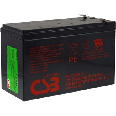 Immagine di CSB Batteria al Piombo di Alta Scarico HR1234WF2 12 V 9 Ah