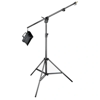 Immagine di Manfrotto 420B Stativo con Contrappeso, Serie Boom, 4 Sezioni in Acciaio e Alluminio, Nero