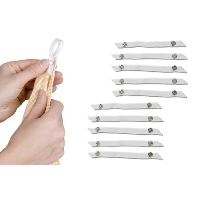 Immagine di Maximex Set di 10 grucce senza cuciture, per strofinacci, sostituisce le strappate, anche asciugamani sottili, lavabile fino a 60C, dimensioni (L x A) 1 pezzo: 14 cm