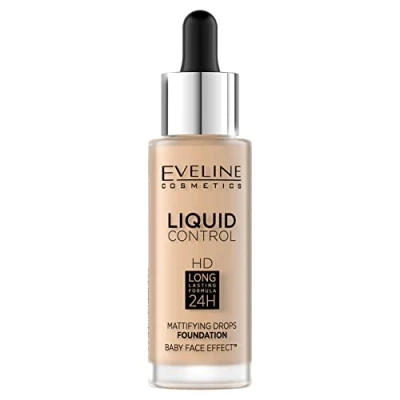 Immagine di Eveline, Base trucco + Primer, EVELINE Liquid Control HD Mattifying Drops Fondotinta matujący podkład do twarzy 011 Natural 32ml (011 Naturale)