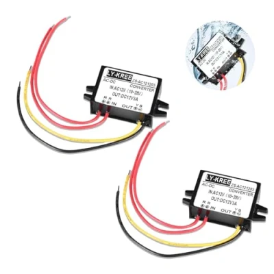 Immagine di Convertitore di Alimentazione AC DC 12V (10 28V) a 12V, 2 Pezzi 3A Buck, Tensione Ridotta Buck Regolatore per Schermo Auto Pompa Acqua