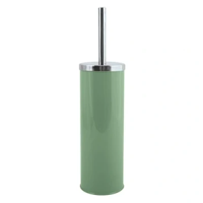 Immagine di MSV Scopino per WC Miami con Contenitore igienico Basil Verde, Acciaio Inossidabile, 9x39cm