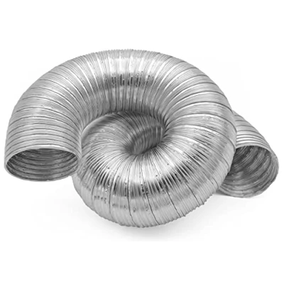 Immagine di H&amp;C VENT tubo flessibile in alluminio 100 mm Diametro HVAC 3 m Max Length Air Duct Ventilazione Flex Pantaloni Scarico Uscita Aria Calda Elemento Sistema
