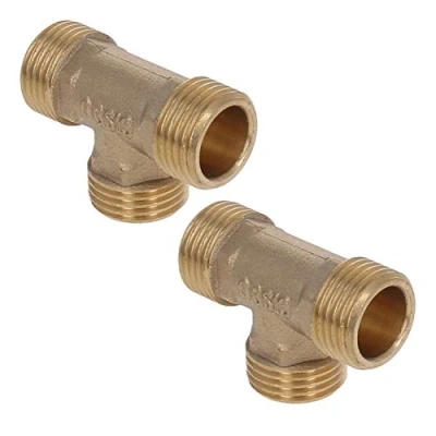 Immagine di MroMax Raccordo a T in ottone, filettatura femmina 1/2 PT, MRO190906J 0119, PT maschio., 2PCS