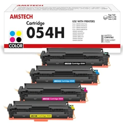 Immagine di 054H 054 Cartridge CRG Compatibili per Canon Toner Set i SENSYS MF643Cdw MF641Cw MF645Cx LBP623Cdw LBP621Cw MF642Cdw MF644Cdw LBP622Cdw MF640C Nero Ciano Giallo Magenta, 4 Pack