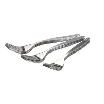 Immagine di Domestic by Mäser, Serie 200, 13/0 200 Forchette da tavola, confezione 12, pezzi, design semplice in acciaio inox