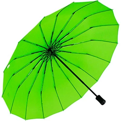 Immagine di iX brella Ombrello tascabile, 16 pezzi, con apertura a mano, verde (Verde) .