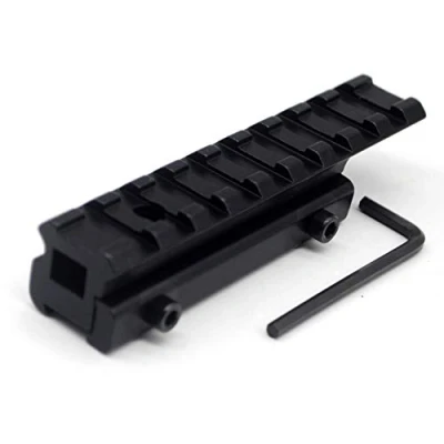 Immagine di Trirock New Tactical 9 slots Dovetail Weaver Picatinny Rail Adapter Extend 11mm to 20mm Scope Mount Riser