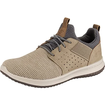 Immagine di Skechers Delson Camben, Scarpe Uomo, Beige Mesh Synthetic Tpe, 42.5 EU