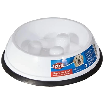 Immagine di Trixie Slow Feed Ciotola per Cani in plastica, 0.45 Litri, Colori Assortiti, Confezione da 1