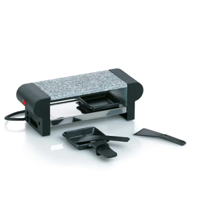 Immagine di Kela 66493, Raclette con Piastra in Granito, per 2 Persone, 350 W, 230 V, Splügen, Stoneware, Schwarz
