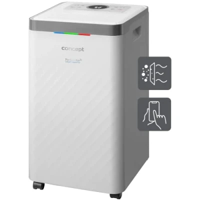 Immagine di Concept OV2012 Deumidificatore con purificatore d&#039;aria, 210 Watt, sistema di filtraggio a 4 livelli, ionizzazione, filtro carboni attivi, timer modalità funzionamento tramite app 45 dB