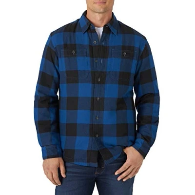 Immagine di Wrangler Authentics Camicia in Pile Pesante a Maniche Lunghe, Blu Buffalo, S Uomo