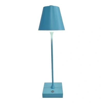 Immagine di Lampada led da tavolo touch con batteria ricaricabile usb 3 tonalità di colore dimmerabile (Celeste)