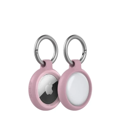 Immagine di Custodia OtterBox Sleek per AirTag, antishock e cadute, protezione Ultra sottile Rugged Apple AirTags con moschettone, Rosa Chiaro