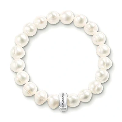 Immagine di Thomas Sabo Charm Club Bracciale da Donna, Argento 925 e Perla, Misura L