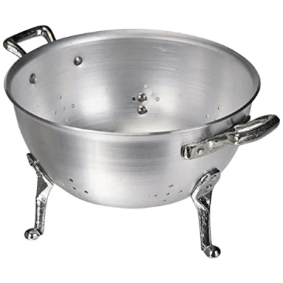 Immagine di Pentole Agnelli Colapasta a 3 Piedi, in Alluminio BLTF, con 2 Maniglie Acciaio Inossidabile, 20 cm, Argento