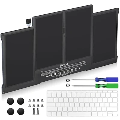 Immagine di A1466 Batteria di ricambio per laptop MacBook Air 13&#039;&#039; (metà 2012,2013, inizio 2014, 2015, 2017) A1369 (fine 2010, versione metà 2011), 7200 mAh, adatta A1496 A1405 A1377