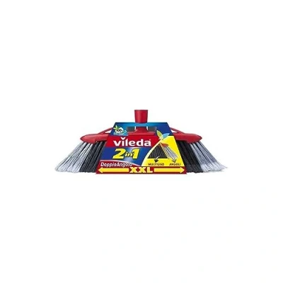 Immagine di Vileda Scopa 2 in 1 Angoli, per Interni, con Due Tipi di Fibre, Fibre PET Riciclato, 14 x 37 5.5 cm, 299 g