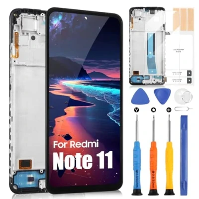 Immagine di LCD Schermo per Xiaomi Redmi Note 11 Display Touch Screen Assembly con Riparazione Kit(6.43&quot;,Non Versione 5G)