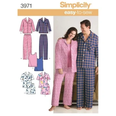 Immagine di Simplicity, Cartamodello per Pigiama Donna/Uomo, Taglie comode