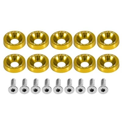 Immagine di Tuner License Plate Black For Rondella In Acciaio Inox A Testa Cilindrica Inossidabile(Nero) Adatto Permk4