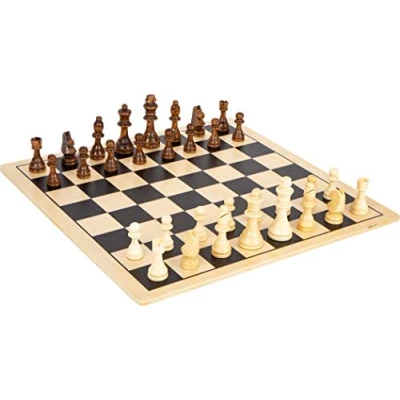 Immagine di Small Foot 11784 Scacchi e dama XL in legno, per 2 giocatori, giochi di società, extra large, dai 6 anni