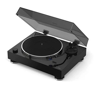 Immagine di Reloop Turn X Giradischi HiFi Premium con testina Ortofon 2M Blue, trazione diretta Super High Torque, controllo preciso della rotazione, 3 velocità, piatto in alluminio pressofuso fresato a CNC