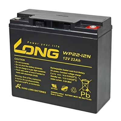 Immagine di akku net Batteria al Piombo KungLong WP22 12N Resistente ai cicli, 12V, Lead Acid