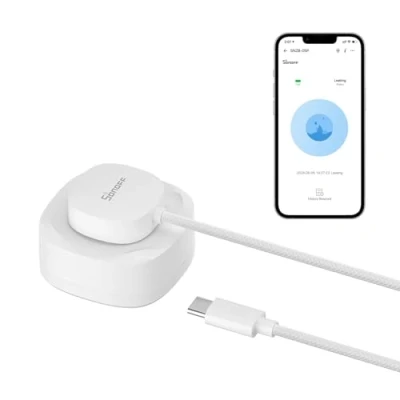 Immagine di SONOFF SNZB 05P Zigbee Rilevatore di acqua+cavo sensore acqua WLDC200, monitor dell&#039;acqua per la casa intelligente, scantinati e bagni, compatibile con Alexa Google Assistant, richiede hub