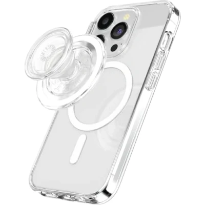 Immagine di PopSockets: PopGrip Round per MagSafe Anello Adattatore Incluso Supporto e Impugnatura Telefoni Cellulari Custodia con un Top Intercambiabile Clear