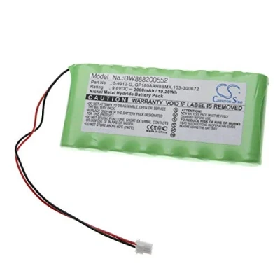 Immagine di vhbw batteria compatibile con Visonic PowerMaxComplete, AmberLink, Amber Select, Powermax Pro sistema d&#039;allarme (2000mAh, 9,6V, NiMH)