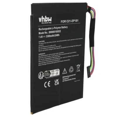 Immagine di vhbw batteria compatibile con Asus Eee Pad Transformer TF101 X1 16GB, TF101X1, laptop notebook (3300mAh, 7,4V, Li Poly)