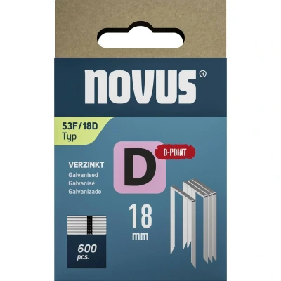 Immagine di Graffette a filo metallico piatto Tipo 53 F 600 pz. Novus 042 0794 Dimensioni (L x L) 18 mm 11.3
