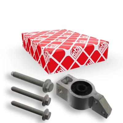 Immagine di febi BILSTEIN 45892 Silent Block con materiale di fissaggio Plus Assale anteriore Dx, inferiore, posteriore Cuscinetto gomma metallo