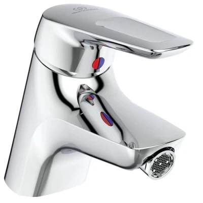 Immagine di Ideal Standard A5655AA Ceramix Blue Miscelatore monocomando bidet, con tubi flessibili, cromato