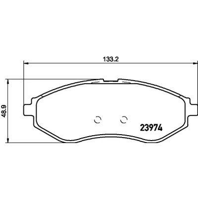 Immagine di HELLA 8DB 355 011 251 Kit pastiglie freno Non predisposto per contatto segnalazione usura CHEVROLET: Aveo / Kalos Hatchback, Hatchback
