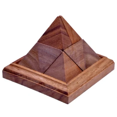 Immagine di LOGOPLAY Punta piramide Puzzle 3D Gioco di pensiero pazienza logica in legno