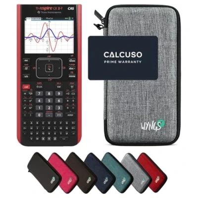 Immagine di CALCUSO Pacchetto Base grigio chiaro con Calcolatrice Grafica TI Nspire CX II T CAS
