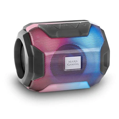 Immagine di Mars Gaming MSBAX, Altoparlante Bluetooth RGB, Compatto, 10W, USB/MicroSD/Radio, Nero