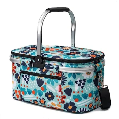 Immagine di Solance Cestino pieghevole impermeabile per picnic, shopping o dispositivo di raffreddamento con cinghia 25L