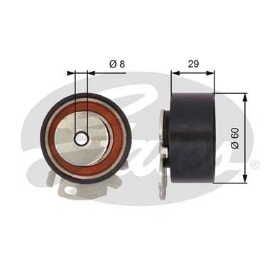 Immagine di GATES FleetRunner Micro V Stretch Fit T43068 Rullo tenditore, Cinghia dentata FIAT: Stilo Hatchback, Multipla, Doblo I Cargo, LANCIA: DELTA 2